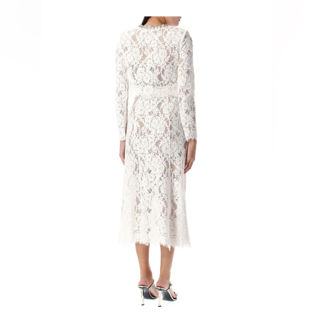 Self Portrait White Lace Embellished Dress - Picture 3 of 3